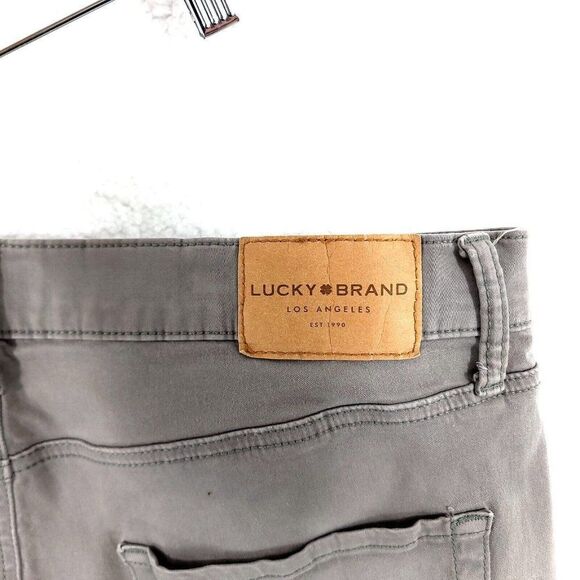 DAMAGED Lucky Brand 223 Straight Beige Cotton Mid‎ Rise Jeans 36/29 - Picture 9 of 15